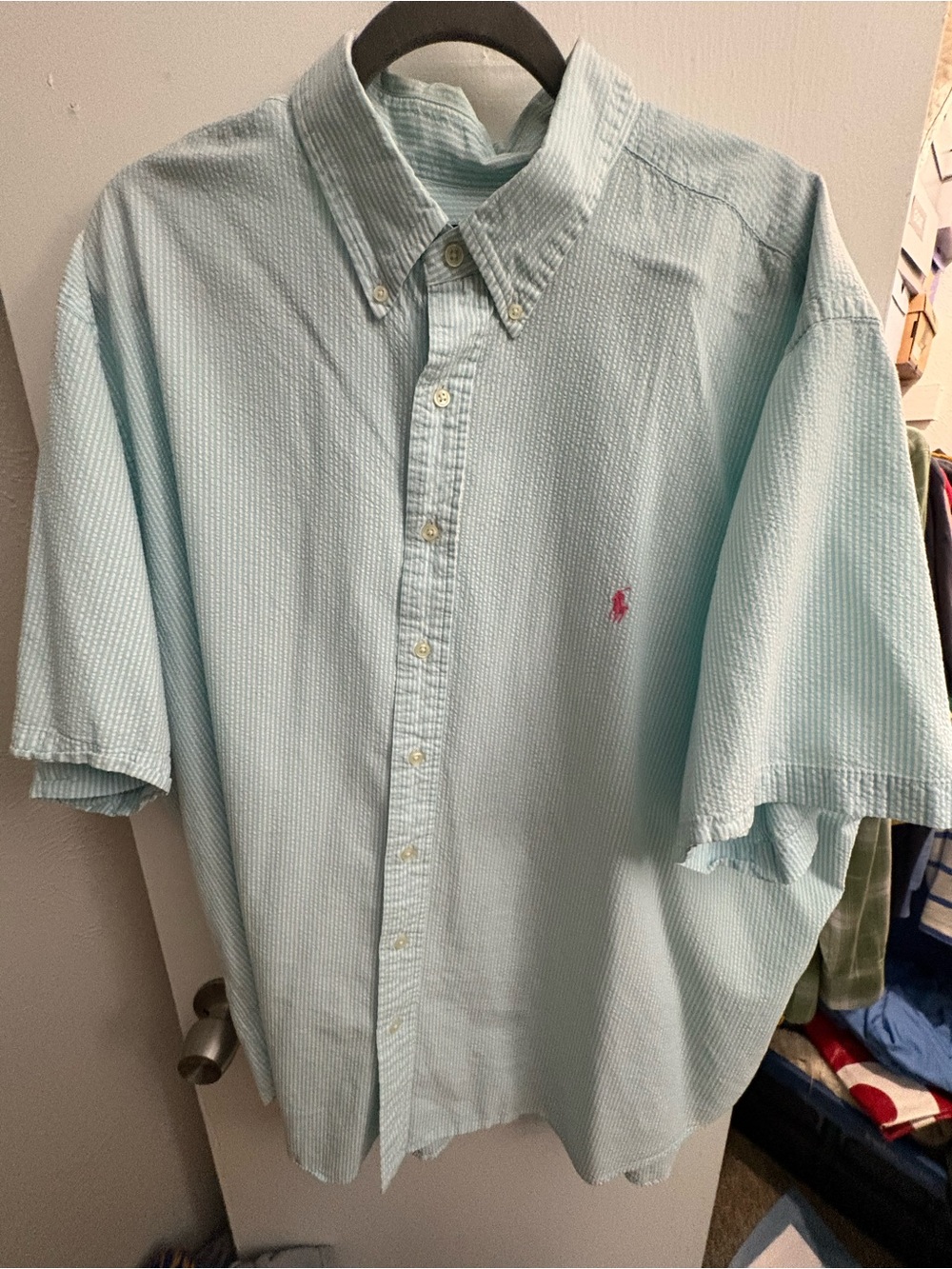Ralph Lauren Mint Green Short Sleeve Button-Down Shirt